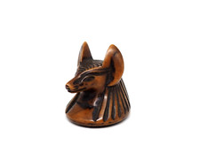 Vintage Anubis Head Egyptian God Carved Resin Souvenir Decoration
