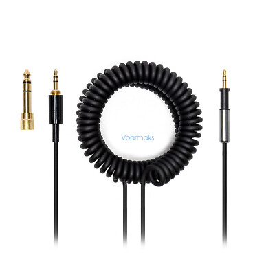 DJ Headphone Coil Cable For Pioneer HDJ500/700/1500 Spring Plug Adapter