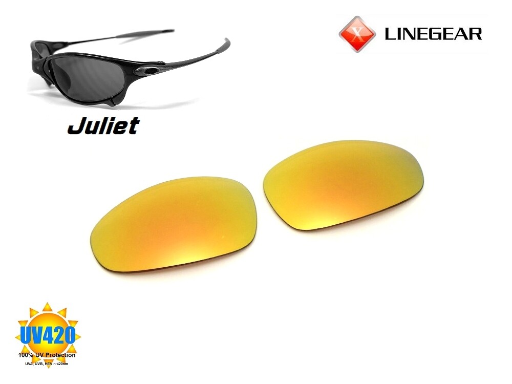 LINEGEAR UV420 Lime Gold - Non-Polarized Lens for Oakley Juliet