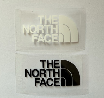 4 x The North Face Transfers 5 cm x 2,5 cm Sport Logos zum Aufbügeln schwarz oder weiß