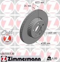 2X Zimmermann Bremsscheibe Formula S 400.5507.30 FüR Klasse W205 Mercedes A205