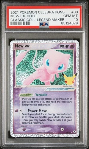 2021 POKEMON #88/92 CELEBRATIONS MEW EX CLASSIC COLLECTION LEGEND MAKER PSA 10