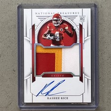 2023 National Treasures Rashee Rice Rookie Patch Autograph Silver /25 RPA Chiefs