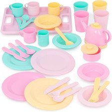   Play Circle   Dish Set   Plates, Cups, and Tea Party Toys   Kitchen Toys for T