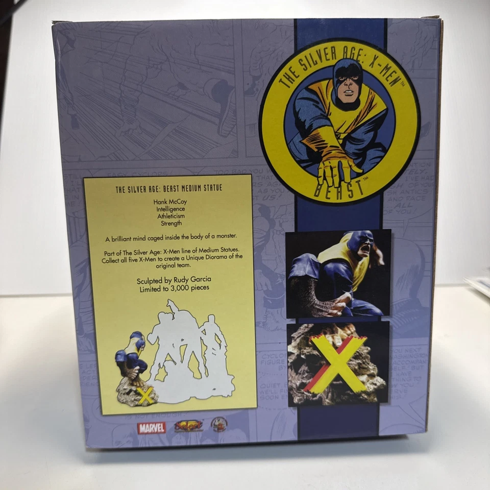 Estatua Bestia X-Men Edad de Plata 2002 Marvel Comics Diamond Select Foto 3 de 4