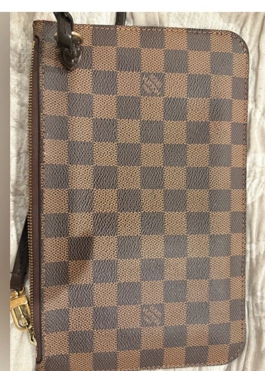 Auténtico bolso Louis Vuitton Neverfull Pochette en lona Damier Level SD4189 Foto 2 de 4