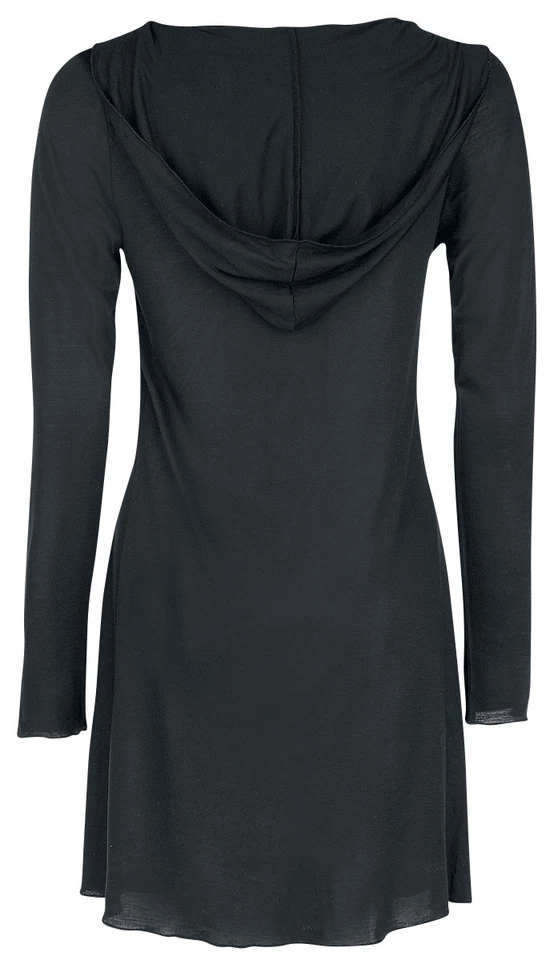 Black Premium by EMP Damen schwarzer langer Cardigan mit Kapuze - Bild 2 von 4