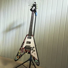 In Stock Electric Guitar H-H Pickups Floyd Rose Bridge Chrome Hardware 6 Strings