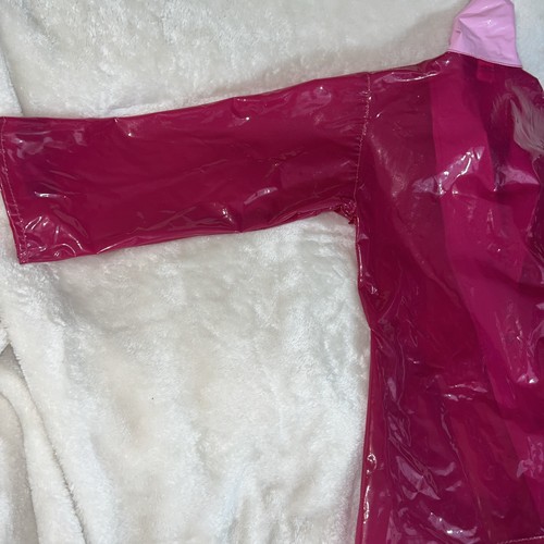 Vintage 2000’s Mattel Barbie PVC Rain Coat 5 Roses Glam Princess Y2K Kids Pink - Picture 17 of 23