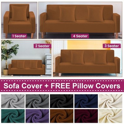 Samt Stretch Sofabezug Elastisch Sofa Schonbezug Schoner Kissenbezüge