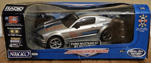 Nikko RC Race Car Ford Mustang GT 3d Carbon Remote Control Muscle Vintage 2007