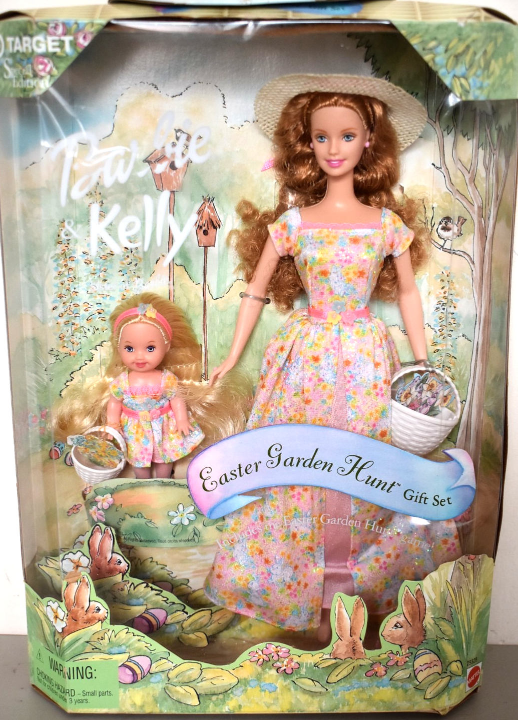 2000 Target Special Edition EASTER GARDEN HUNT Vintage Blonde Barbie & Kelly Set