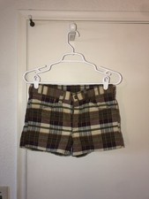 Vintage 1960s Hillbilly Shorts Rockabilly Retro Plaid Atomic Mod Hot Pants 28