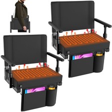 Heated Stadium Seats for Bleachers with Back Support - 3 Levels Heating Bleac...