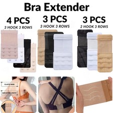 3PCS Women's Bra Extender 3 Hook / 2 Hook Bra Extension Strap Soft  Comfortable