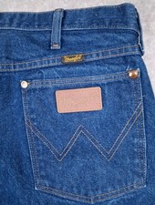 Vintage Wrangler 13MWZ Jeans Men 36x30 Fit Made USA Blue Denim Cowboy Slim Boot