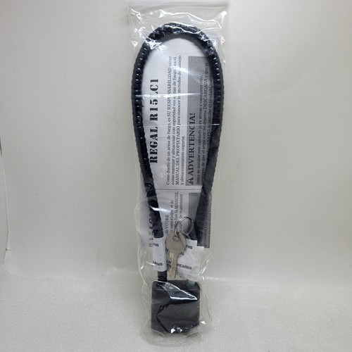 Regal R15LC1 Cavo LOCK 15" Nero Chiave di Sicurezza 2 Chiavi 30mm NUOVO NUOVO MAI USATO - Foto 1 di 7