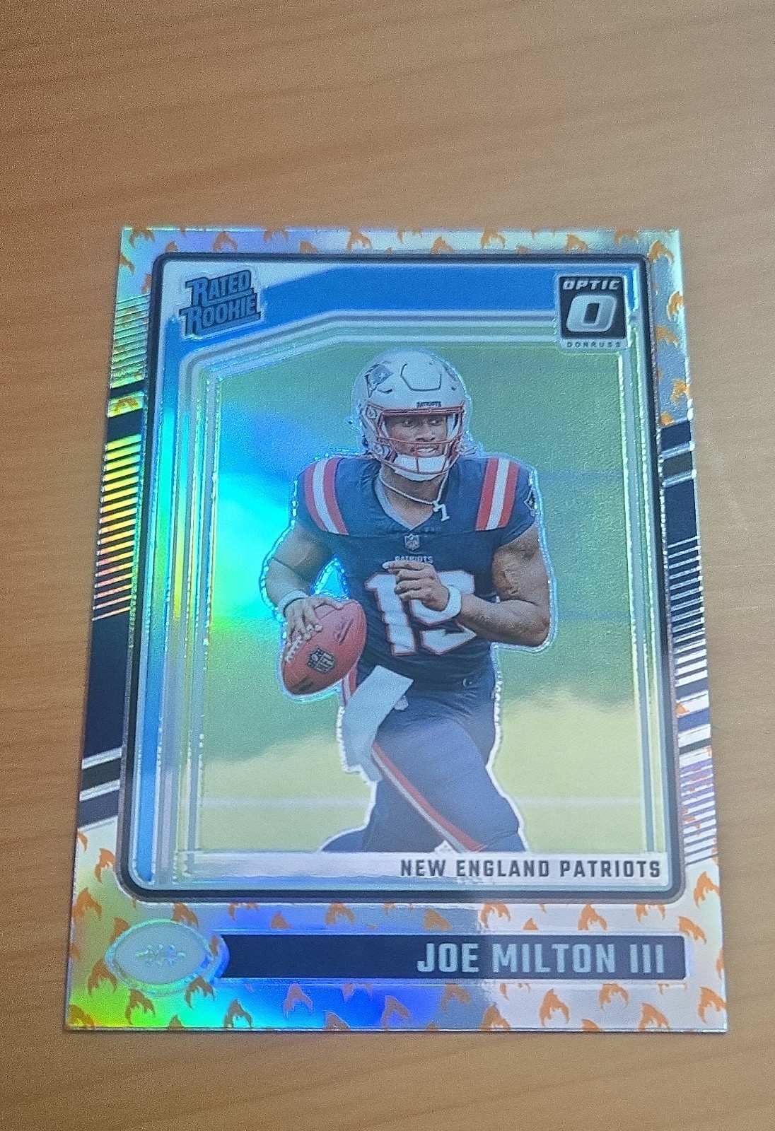 2024 Panini Donruss Optic - Rated Rookie Joe Milton III #255 Fire Prizm (RC) B