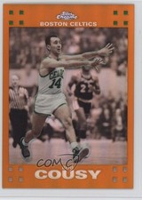 2007-08 Topps Chrome Orange Refractor 146/199 Bob Cousy #46 HOF vn4