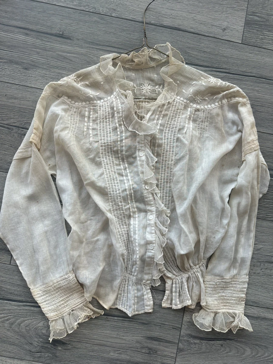 Vintage Ruffle Blouse Tops & Blouses For Women for sale | eBay