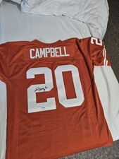 Earl Campbell, mitchell and ness Texas longhorns jersey. autographed