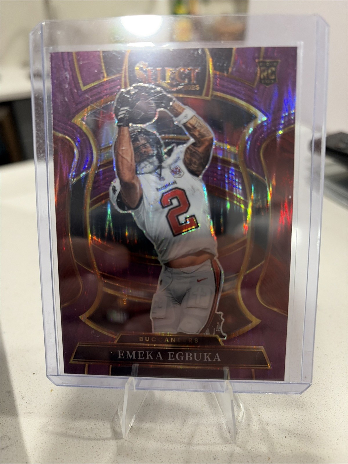 2025 Panini Select - Concourse Emeka Egbuka #37 Purple Shock Prizm /699 (RC)