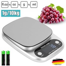 Küchenwaage 10KG/1g Digital Edelstahl LCD Electronic Grammwaage Haushaltswaage