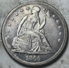 1860-O $1 Seated Liberty Silver Dollar. Obverse Polished