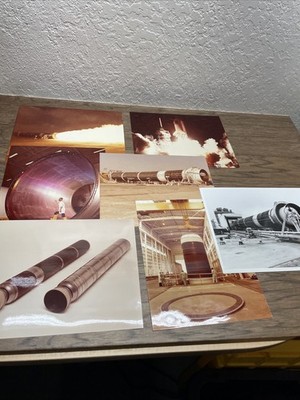 Lot of 7 Morton Thiokol 8X10 Space Shuttle Program Photographs NASA Rocket KG