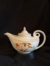 Vintage Hall’s Superior Quality Kitchenware Autumn Leaf Tea Pot with Lid.