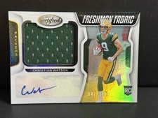 Christian Watson RC Patch Auto /349 Freshman Fabric - 2022 Certified Football