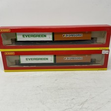 Hornby R6202 Container Wagon & 2x 30ft Containers EVERGREEN & DI-GREGORIO NEW