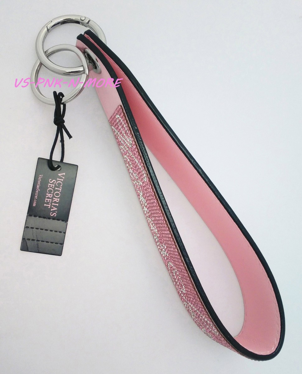 Victoria's Secret VS Bling Rhinestone Wristlet Strap Keychain Pink