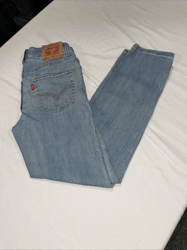 Levi's Jeans Womens 26x27 Blue 502 Regular Taper Denim Tag 12 Reg Stretch