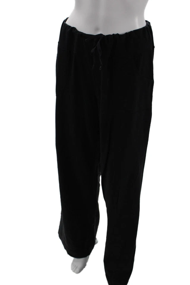 Lululemon Women Black Nylon Sweatpants Drawstring Inseam 32 Size 10 - Image 2 of 4