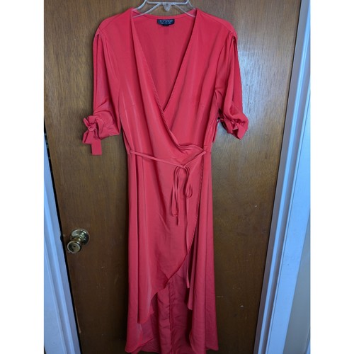 Top Shop Coral Wrap Dress