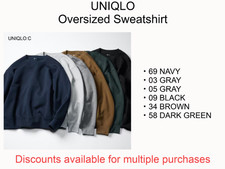 UNIQLO : C Oversized Sweatshirt Unisex Japan Size XS-4XL 6 colors 482310 New
