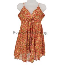 NEW Victoria's Secret Babydoll Slip Nightie Nightgown Floral Sleep Dress L Sheer