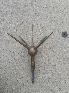 1800’s 5 Point Spike Starburst Lightning Rod Weather Vane Topper Top Finial