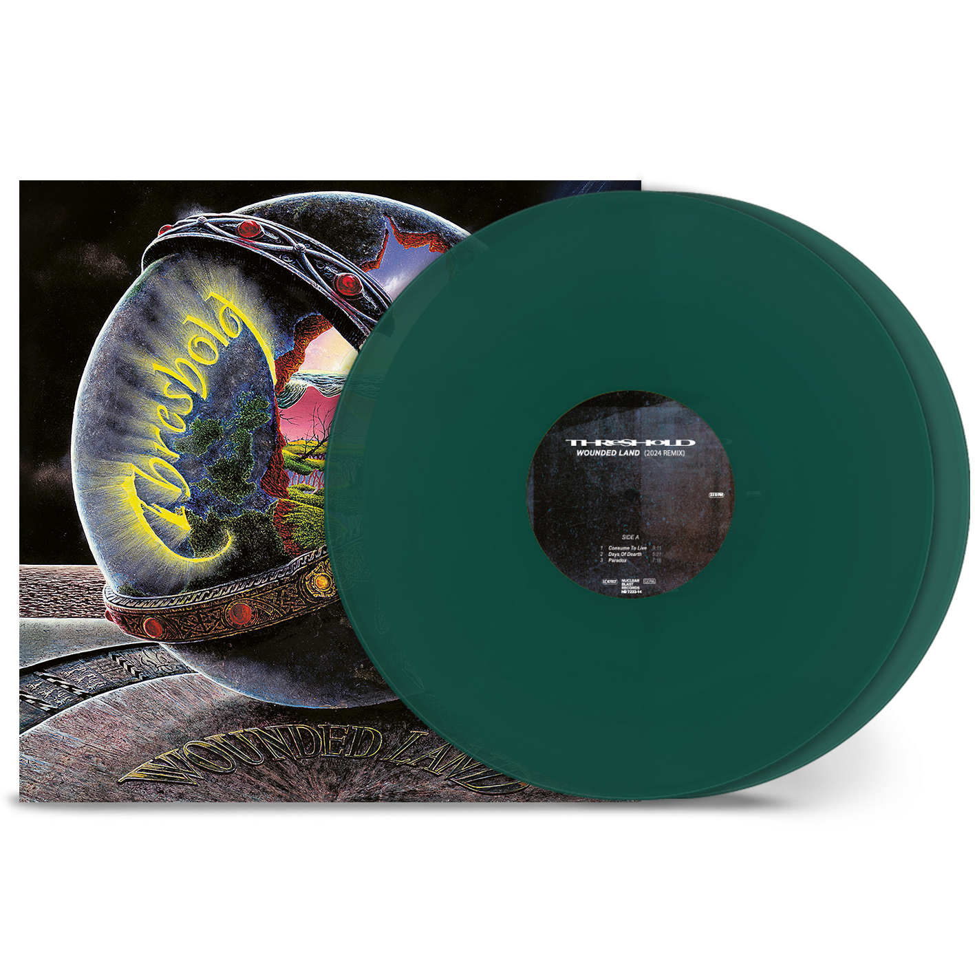 Threshold 'Wounded Land' (2024 Remix) 2LP Transparent Green Vinyl NEW