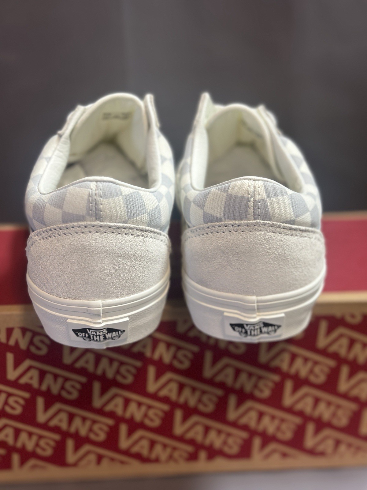 New VANS Old Skool Checkerboard Gray/Marshmallow Shoes - Men’s 7.5 / Women’s 9 thumbnail 9