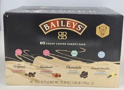 Baileys Irish Cream Flavored Coffee - Single Serve K-Cup Variety Pack - 80 Count