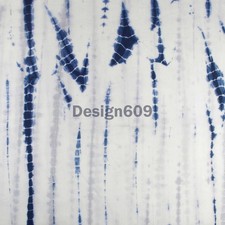 Tie Dye Indigo White Shibori 100% Cotton Seamless Handmade Women Cotton Fabric