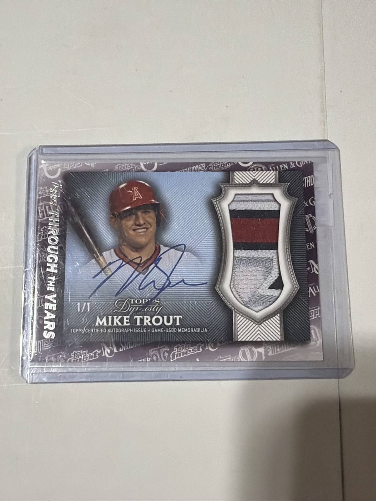 2021 Topps MIKE TROUT Through The Years #1/1- Patch Auto Reprint #TTY-9