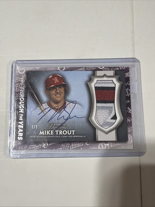 2021 Topps MIKE TROUT Through The Years #1/1- Patch Auto Reprint #TTY-9