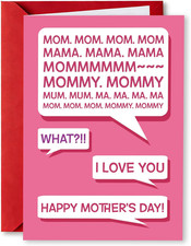Funny Mother'S Day Card for Mom from Son and Daughter, Card with Loving Content,
