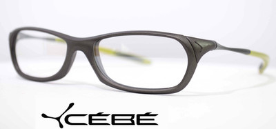 CEBE Brille 0859 0574 135 53-16 I5 Grau Grün Ski Alpin Sport Modele Depose