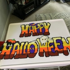 Halloween Plastic Canvas Sign Decoration Decoration Complete