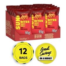 Sunbites Snacks Sweet Chilli Wholegrain Sharing Bag Crisps 12 x 95g