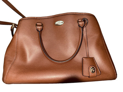 COACH NY Margot Carryall Satchel/Crossbody Saddle Brown Leather w/Strap